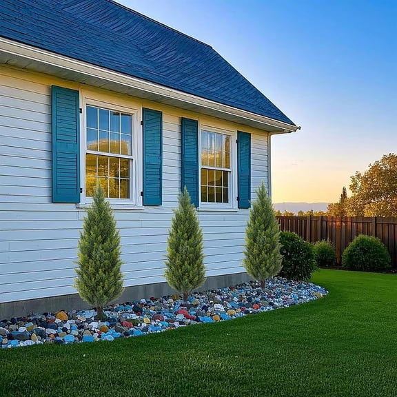 3FT Faux Cedar Topiary Trees Set of 2, Artificial Pine Shrubs with Ground Spike, UV Resistant Decorative Fake Plants for Outdoor Garden, Front Porch, or Patio