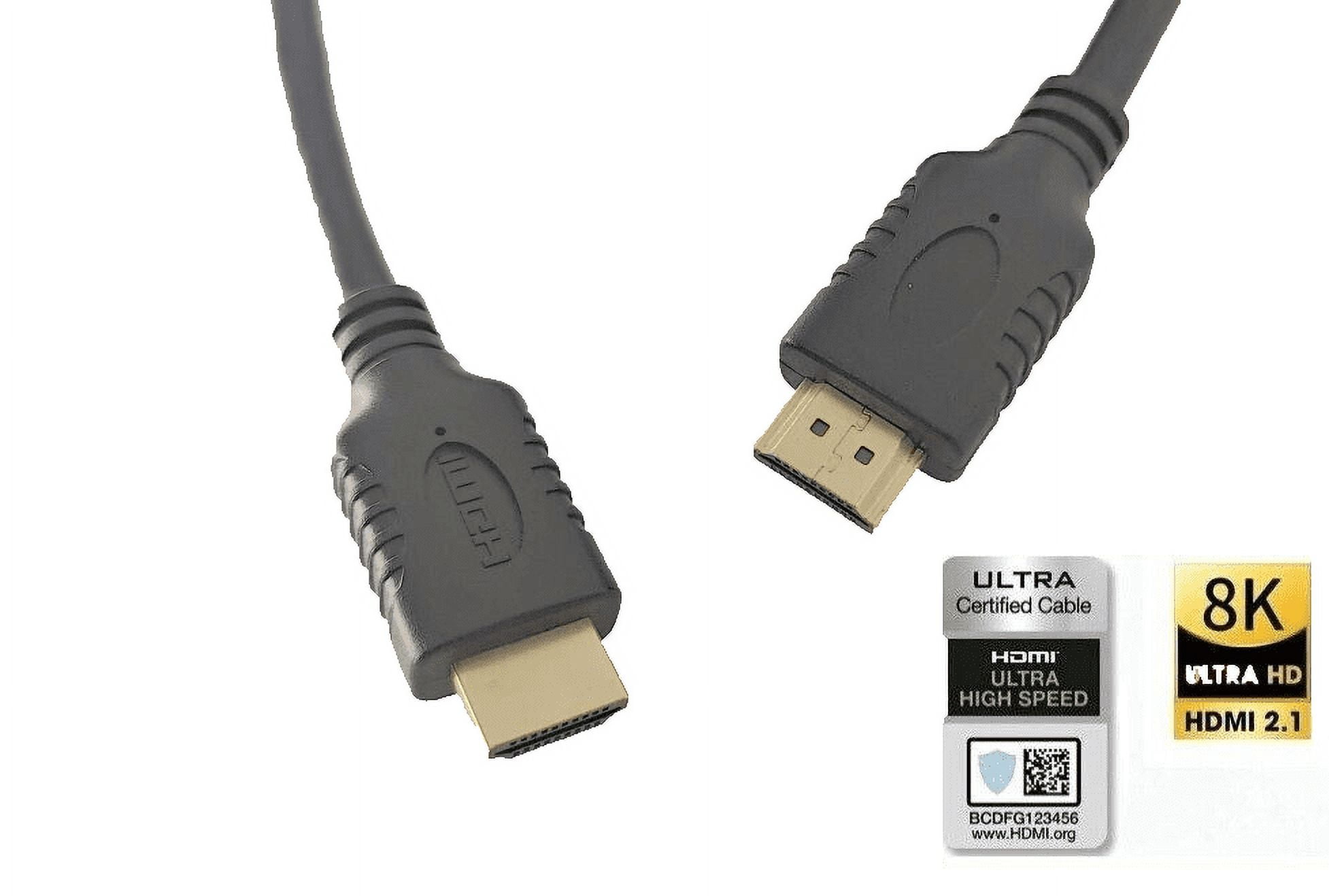 KIMTABO Certified HDMI 2.1 Cable 3ft, Ultra High Speed HDMI Cable, 4K HD  120Hz 144Hz 2K 240Hz 8K HDMI Cable 48Gbps, eARC HDCP 2.2&2.3 HDR 10+ Dolby