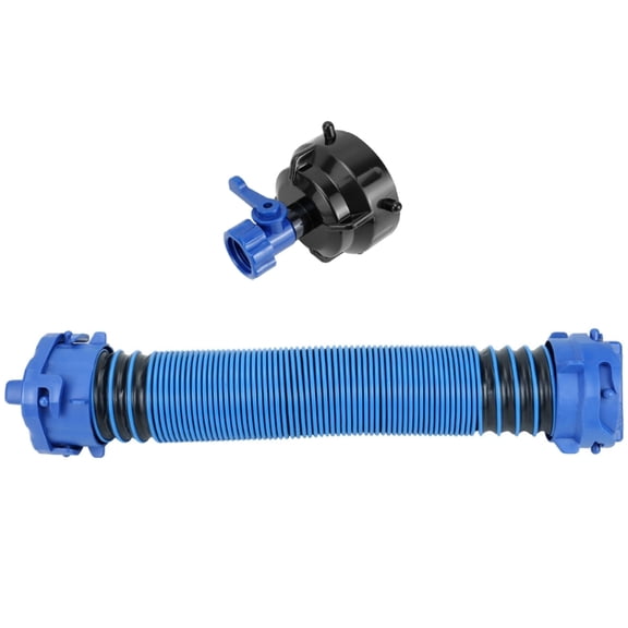 3FT Long Rvs Sewer Hose Set TPE Reinforced Waste Hose Drainage Pipe for Camping Trailers Weather Resistant