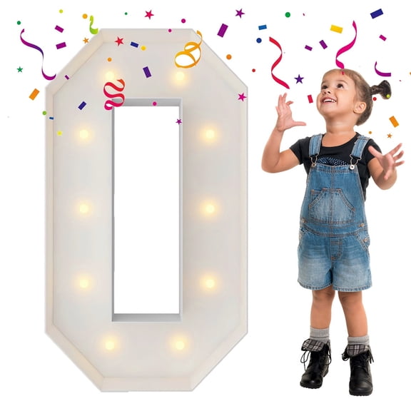 3FT Marquee Light Up Letters, Large Marquee Letters, Mosaic Balloon Frame Letters Big Letters For Engagement Wedding Decorations Birthday Party Backdrop Decor, Balloon Arch Kit Letter O