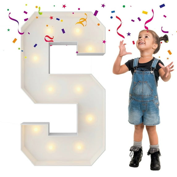 3FT Marquee Light Up Letters, Large Marquee Letters, Mosaic Balloon Frame Letters Big Letters For Engagement Wedding Decorations Birthday Party Backdrop Decor, Balloon Arch Kit Letter S