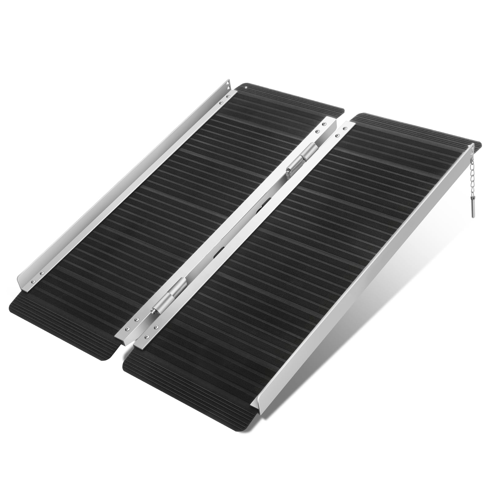 3FT Portable Aluminum Wheelchair Ramp 600lbs, Non-Slip Folding Ramp for ...