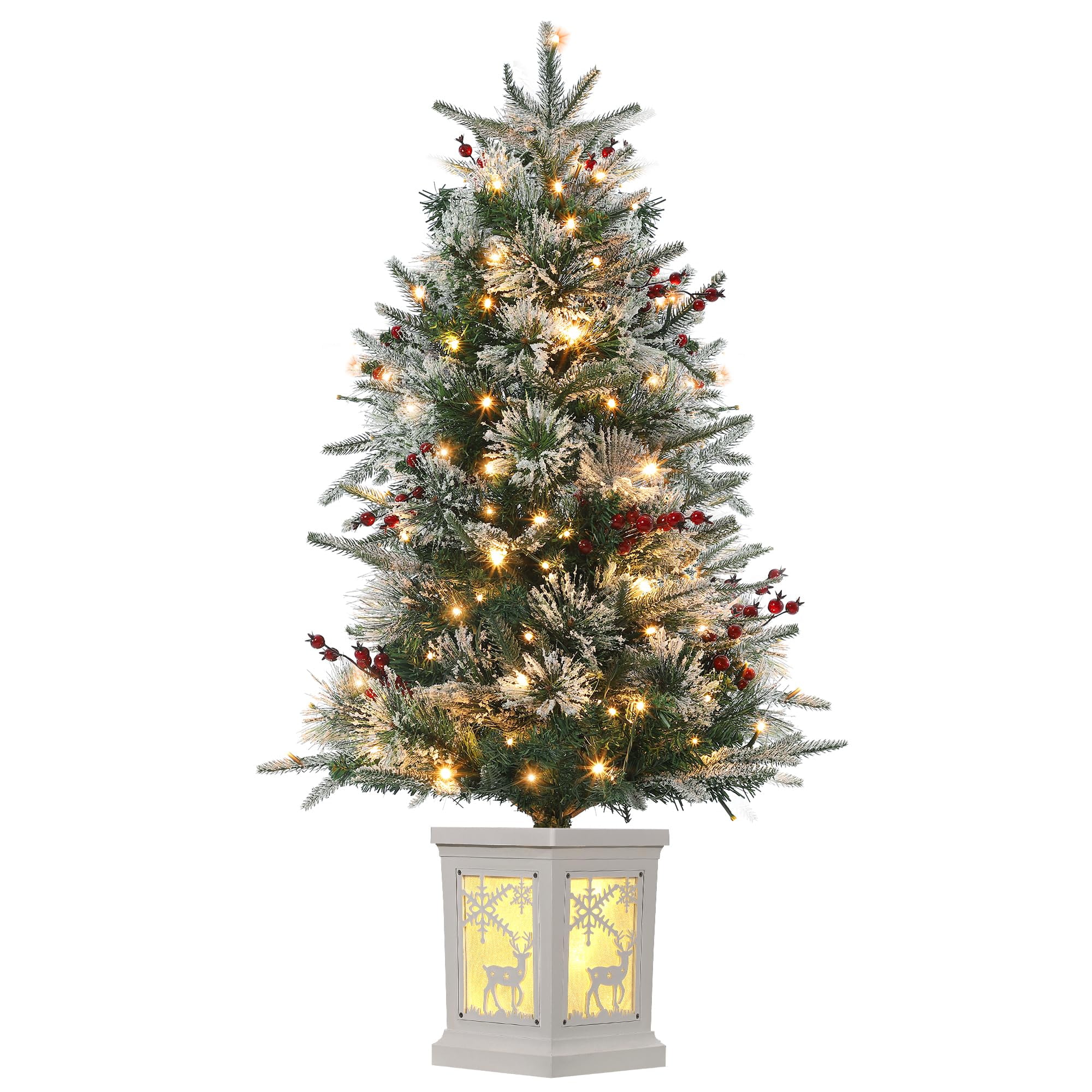 ENVEN 3FT Realistic Feel Artificial Christmas Tree Tabletop Decorati
