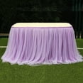thumbnail image 1 of 3FT Table Skirt for Wedding Party Multi Color Tulle Tutu Table Cloth Decor, 1 of 5