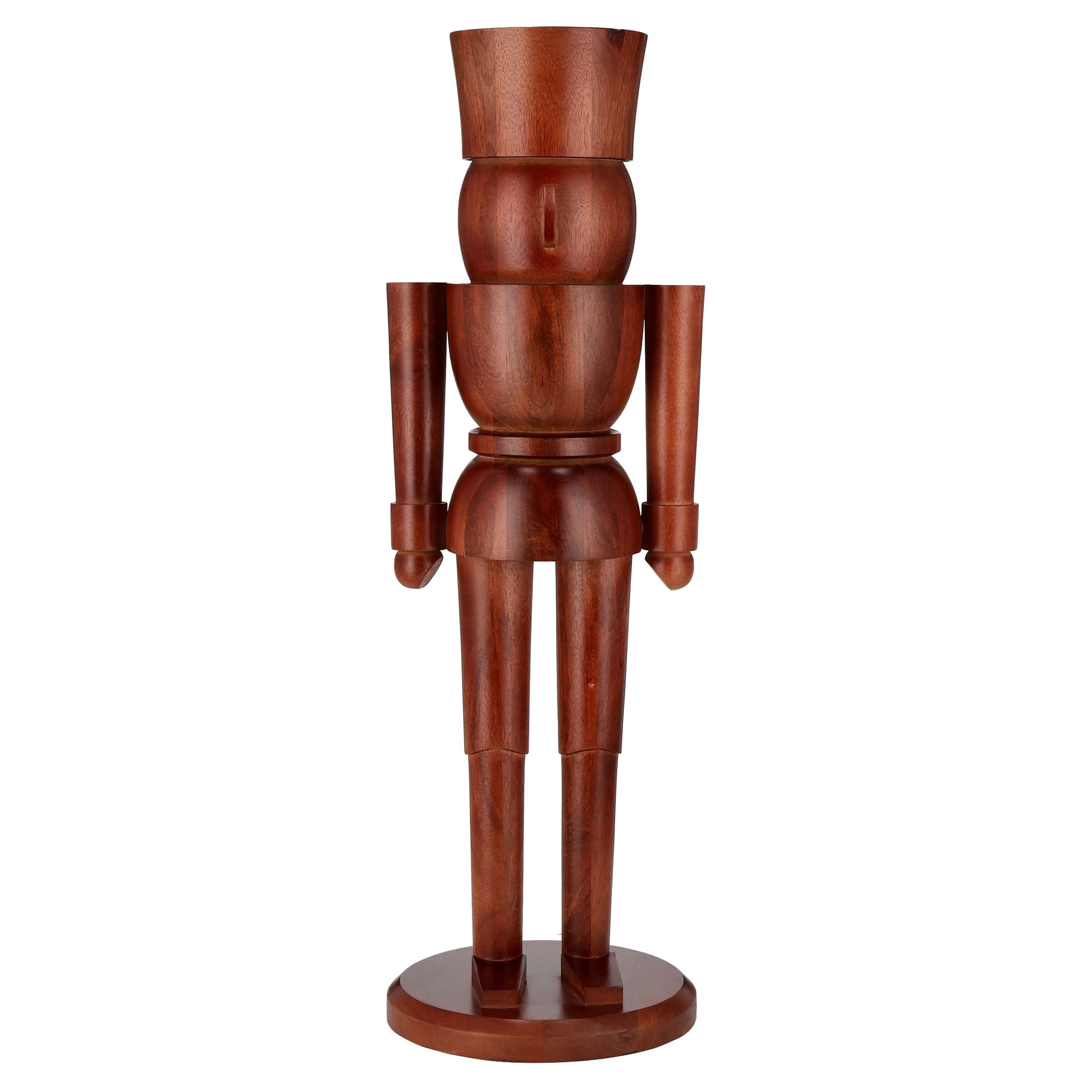 My Texas House Wood Nutcracker Christmas Decoration, Brown, 3'