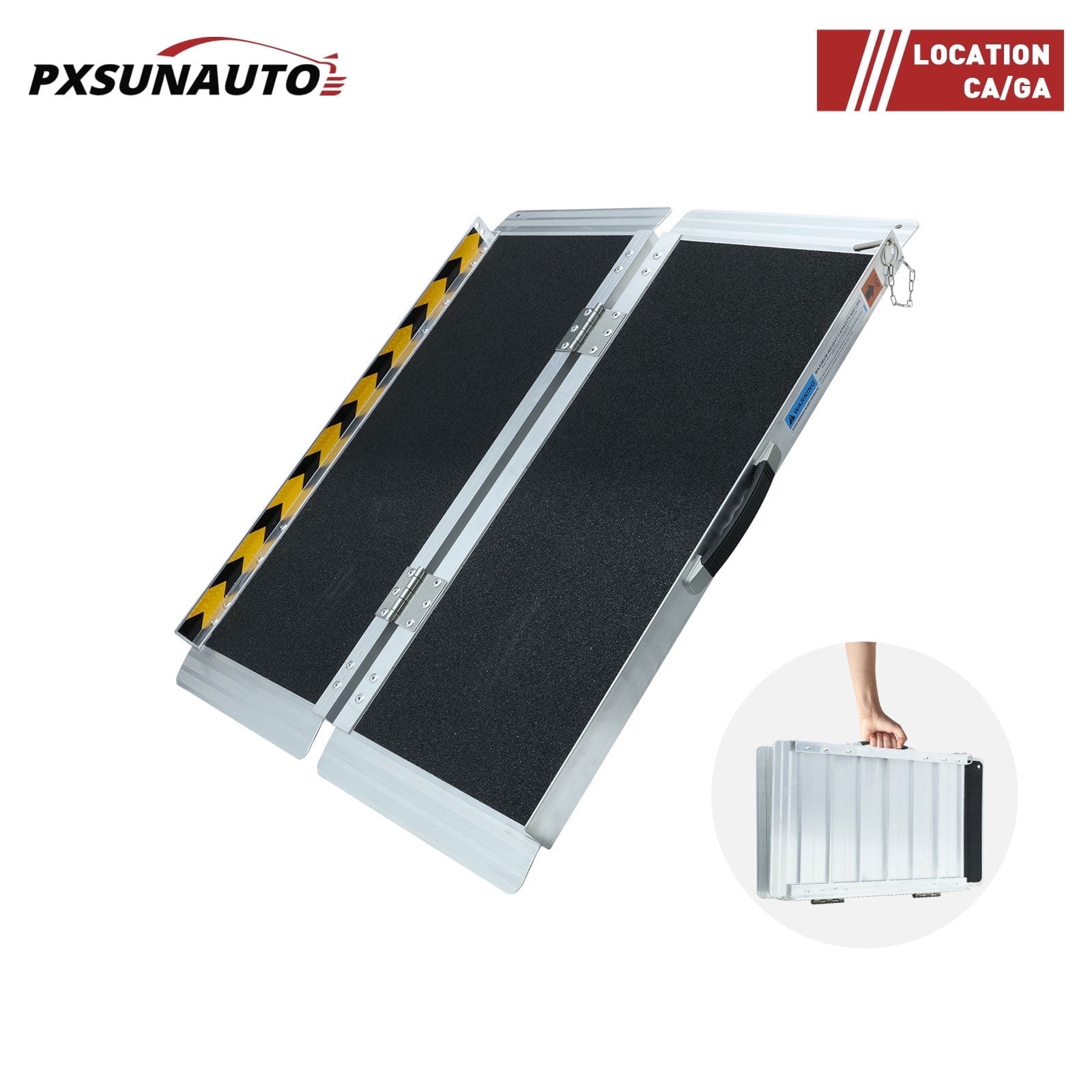 HOUGEET Wheelchair Ramp for Home, Portable Aluminum Threshold Ramps ...