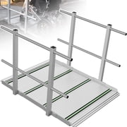 3FT Wheelchair Ramp with Handrails, 36 Extra Wide Aluminum Threshold Ramp, 800lbs Capacity