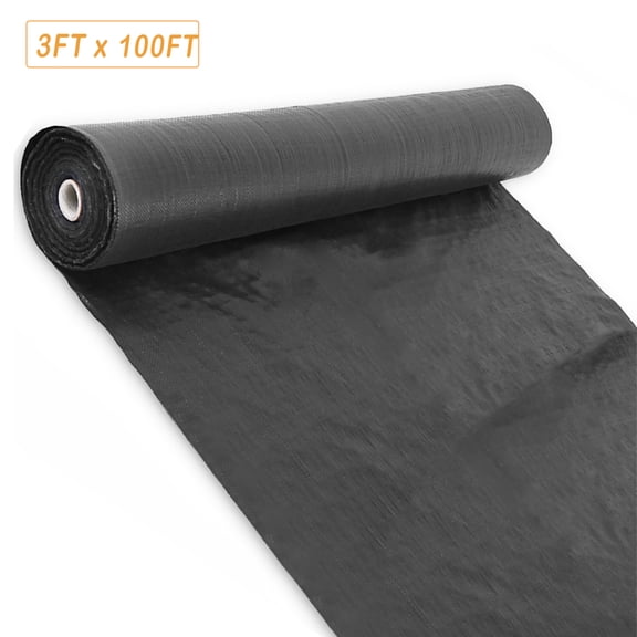 3FT x 100FT Weed Barrier, Heavy-duty Landscape Fabric Ground Cover Polypropylene Cloth Premium Weeds Control Mat Easy Setup for Flower Bed, Pavers, and Other Outdoor Projects
