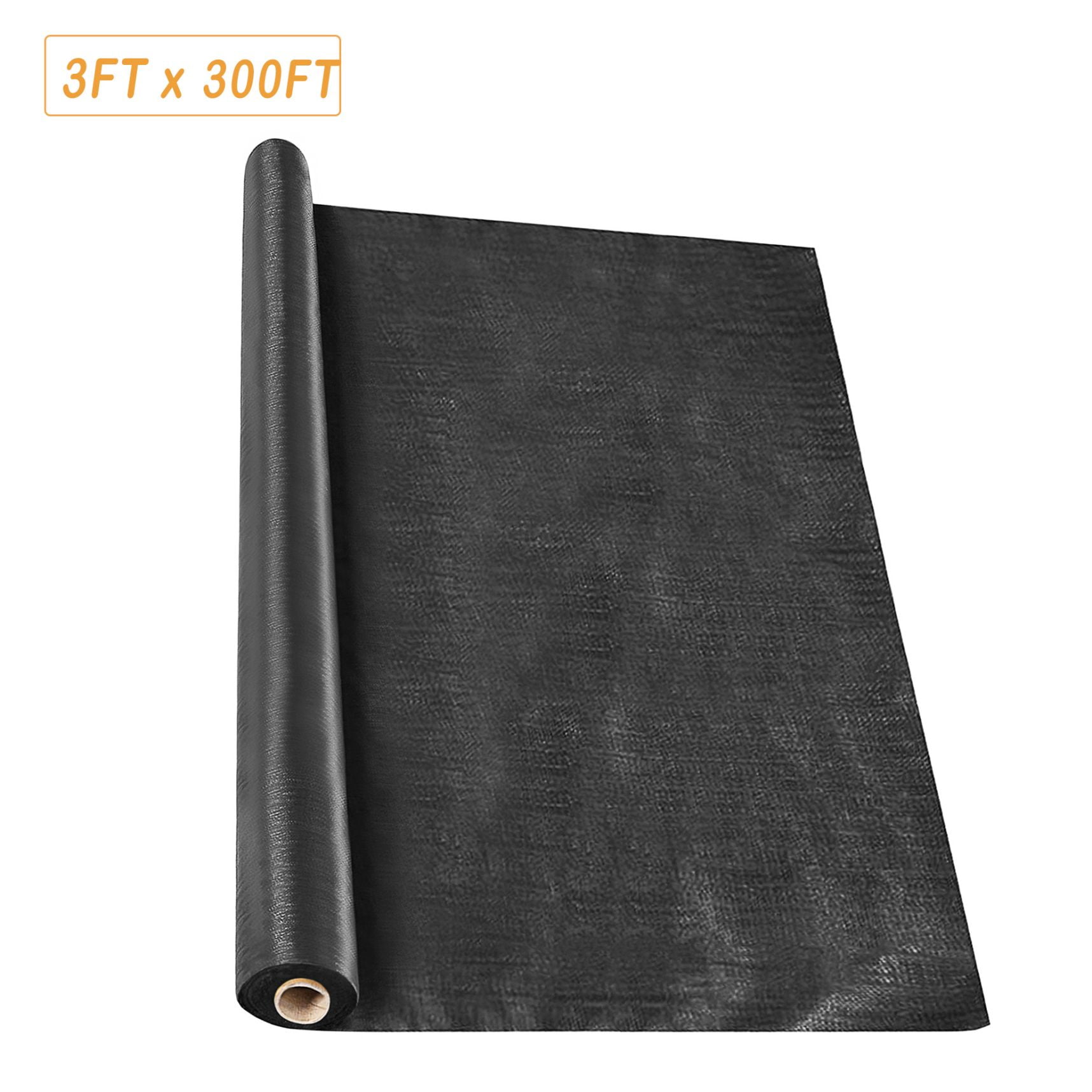 3FT x 300FT Weed Barrier, Heavy-duty Landscape Fabric Ground Cover Polyethylene Cloth Premium Weeds Control Mat Easy Setup for Flower Bed, Pavers, and Other Outdoor Projects