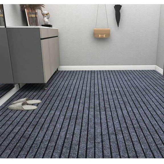 3FTx10FT Runner Rug Non-Slip Outdoor Indoor Runner Rug Floor Mat Carpet with Rubber Backing Low Pile Commercial Floor Doormat Carpet for Hall Entryway Balcony Garage