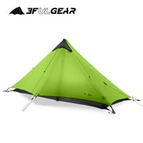 3FULGEAR, Ultralight Hiking Tipi Tent, Pole-less Mono Silicone Coated  Backpacking Tent, Pro Trekking Lightweight Pyramid Tent, Waterproof & Windproof & Tear-resistant Tent