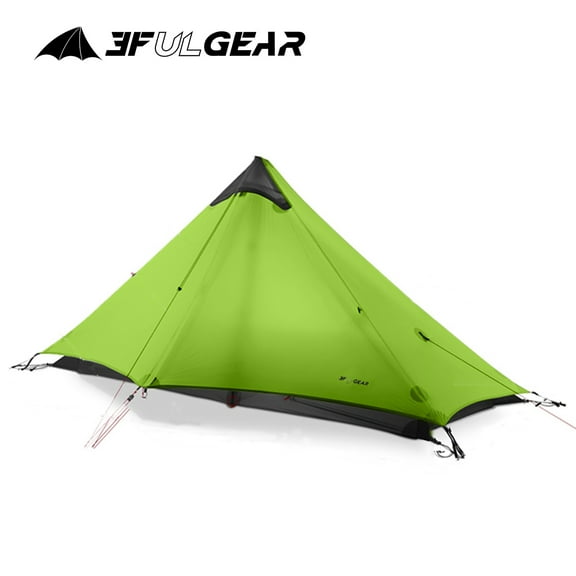 3FULGEAR, Ultralight Hiking Tipi Tent, Pole-less Mono Silicone Coated  Backpacking Tent, Pro Trekking Lightweight Pyramid Tent, Waterproof & Windproof & Tear-resistant Tent
