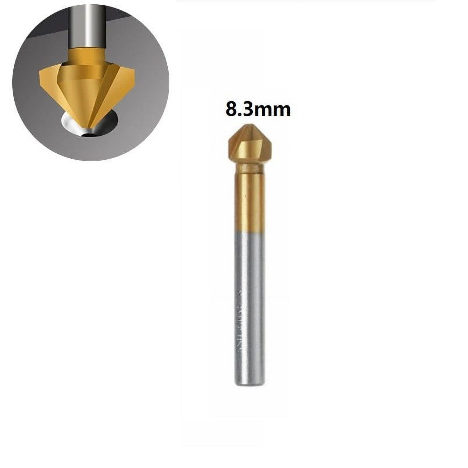 3Flute Countersink Drill Bit 90Degree Chamfering Tools Chamfer Cutter 8 ...