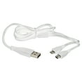 thumbnail image 1 of 3Ft 3' Mini & Micro 2 in 1 USB Charging Sync & Data Cable, White, 1 of 1