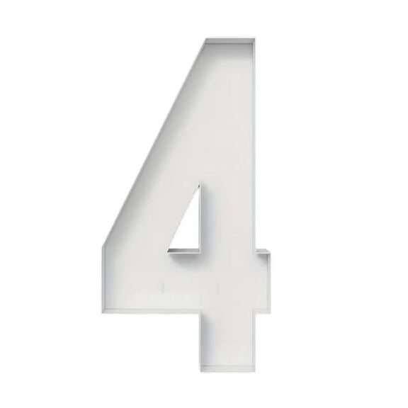 3Ft Balloons Number Frame, Digital 4, Birthday Anniversary Party Decor Diy Handmade Kit Sturdy Foam Board Pre-Cut Design Easy Assembly