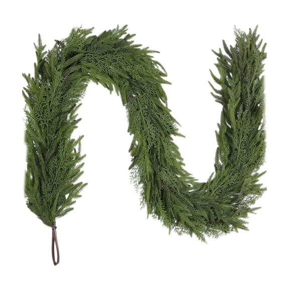 3Ft Christmas Norfolk Pine Garland, Real Touch Faux Green Garlands, Winter Artificial Greenery Garland for Mantle, Stairs, Table, Fireplace, Indoor & Outdoor Xmas Decorations