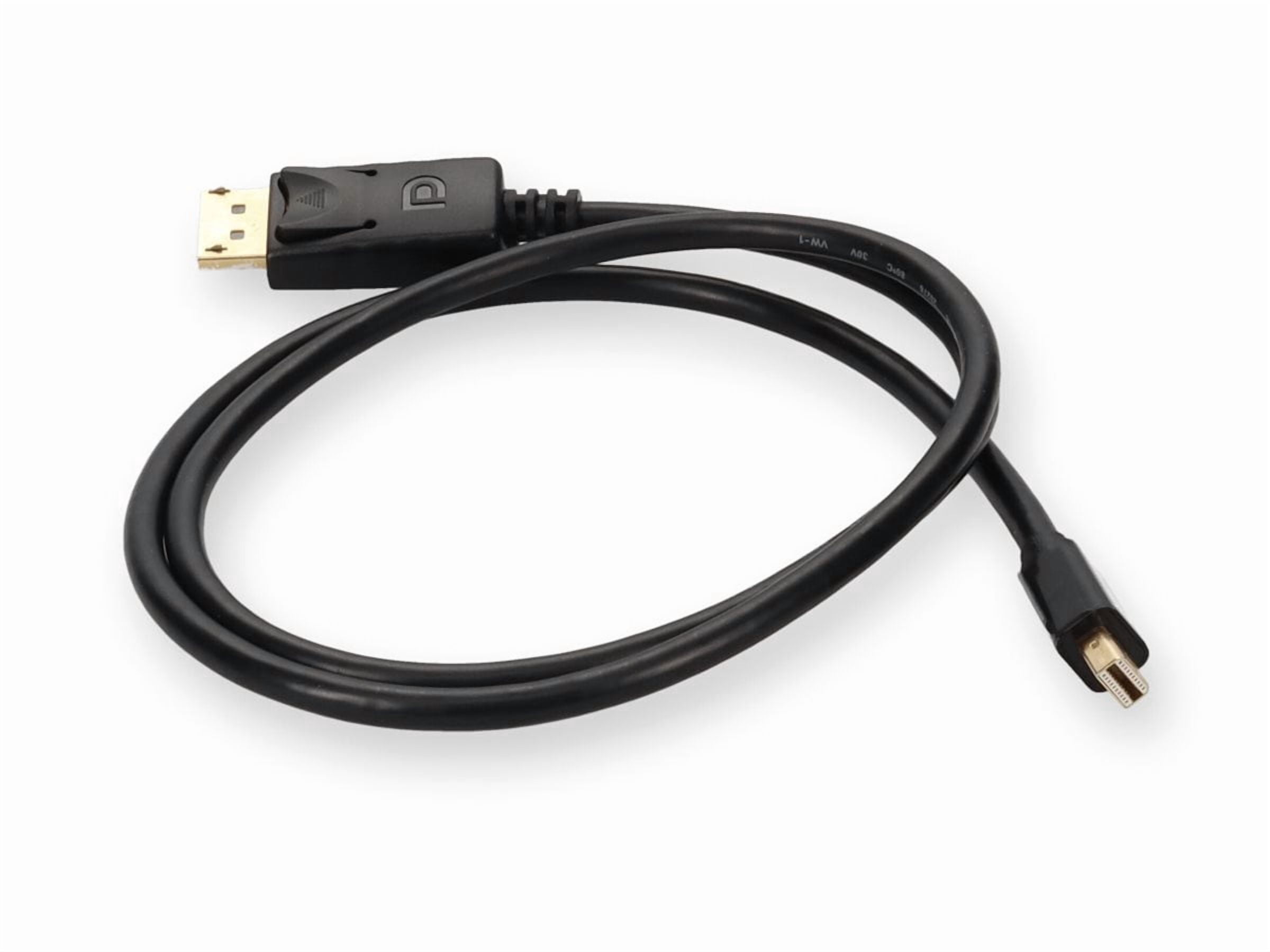 AddOn 3ft Mini-DisplayPort 1.2 Male to DisplayPort 1.2 Male Black Cable For Resolution Up to 3840x2160 [4K UHD] (minidp2dp12mm3)