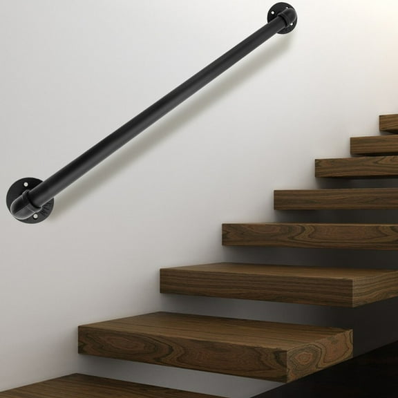 3Ft Metal Handrail Stairs Wall-Mounted Railing Indoor Outdoor Wall Balustrade