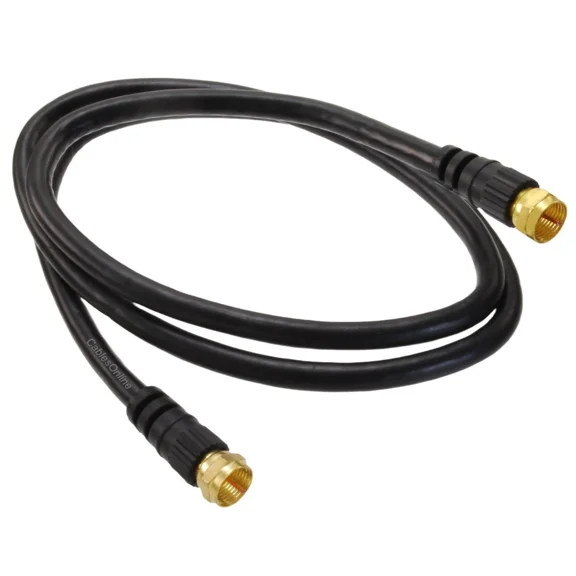 3Ft Premium Rg6 F-Type 75Ohm Shield 18Awg Cl2 Coaxial Cable, R6-F03