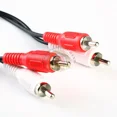 thumbnail image 1 of 3Ft Rca Dual Rca Cable 2 Male To Male Stereo Patch Audio Cable Nickel Plated, 1 of 1