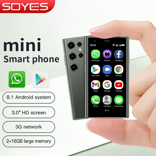 3G Android Small Size Cellphone SOYES S23 Pro Mini Smartphone Creative Gift for Kid 2GB RAM 16GB ROM Play Store The Smallest Mobile Phone