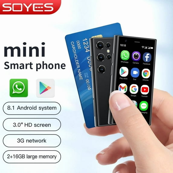3G Android Small Size Cellphone SOYES S23 Pro Mini Smartphone Creative Gift for Kid 2GB RAM 16GB ROM Play Store The Smallest Mobile Phone