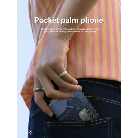 3G Flip Phone FM Radio Blacklist Speed Dial Vibration WCDMA 2 SIM Cards 2.6 Inch Display Foldable Phone Type-C