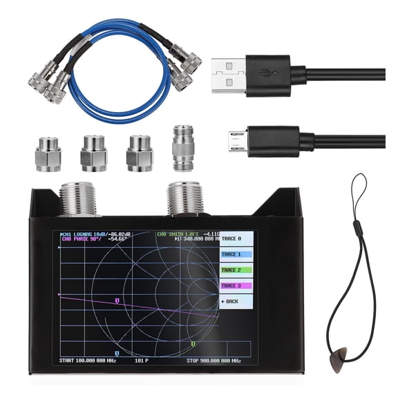 3G Vector Network Analyzer 4.0 Inch Touching Screen SAA-2N VNA V2 Antenna Analyzer Shortwave HF VHF UHF Measuring S Parameters, Voltage Standing Wave Ratio