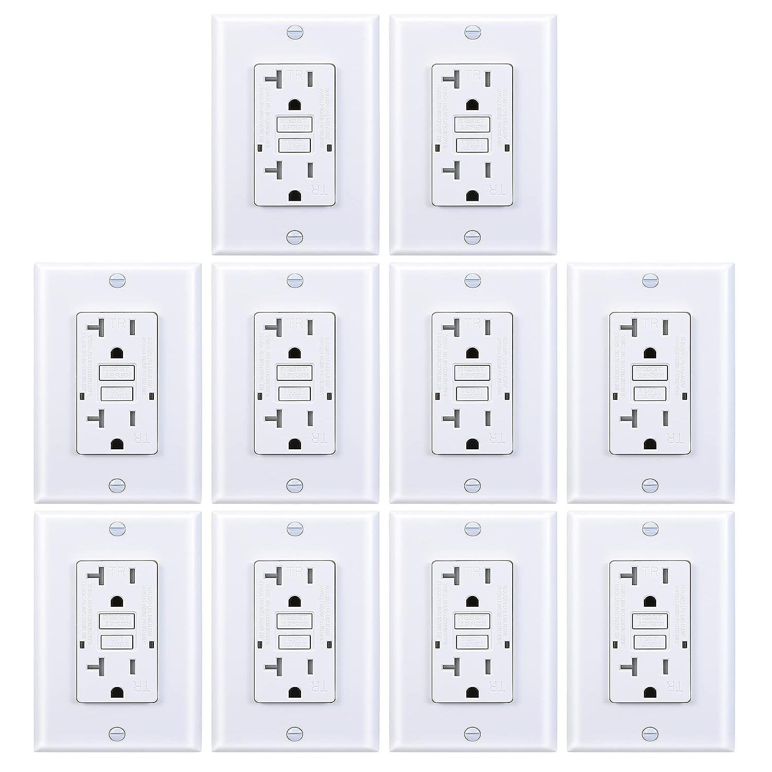 3GRACE 20 Amp GFCI Outlet, TamperResistant GFI Receptacle with LED