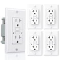 thumbnail image 1 of 3GRACE 20 Amp GFCI Outlet with LED Indicator, Tamper and Weather Resistant Receptacle for Indoor and Outdoor Use, UL Listed, White, 5 Pack, 1 of 8