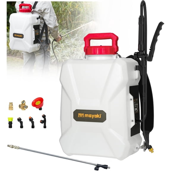 3Gal Lawn Garden Sprayer Compatible with Milwaukee 18V Battery(Tool Only), Backpack Pump Sprayer, Translucent Water Tank, Adjustable Pressure, for Spraying Plants, Watering, Weeds, Cleaning