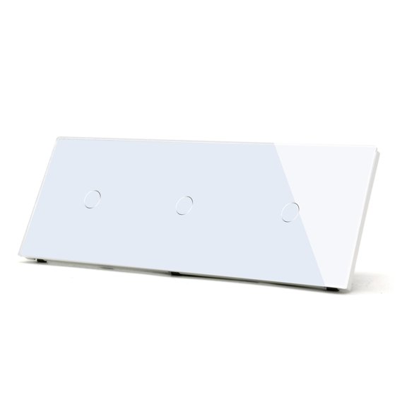 3Gang 1Way Wall Touch Switches Standard Light Switch Crystal Triple 1Gang Wall Sensor Switches Waterproof ,Easy to Installation