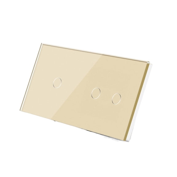 3Gang 1way LED Touch Switch 2Gang Wall Light Switch Crystal Class 1Gang Switch Waterproof Backlight Sensor On/Off Switches ,Easy to Installation
