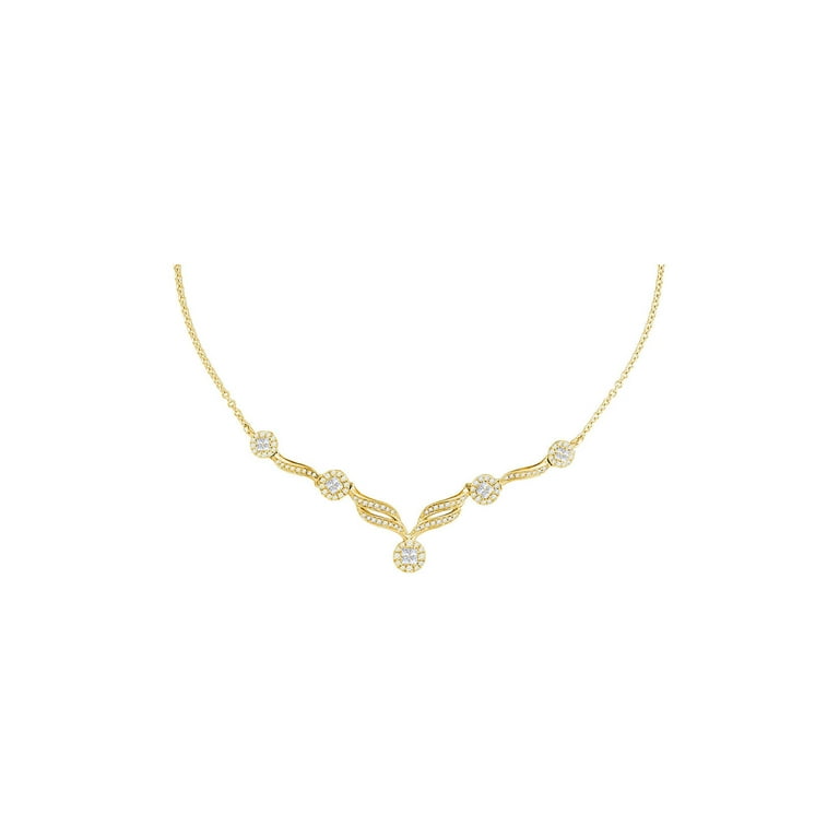 Womens gold necklace best sale walmart
