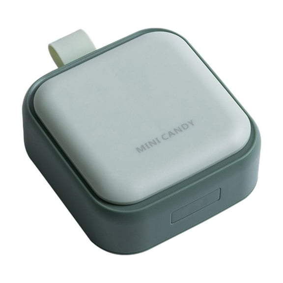 3Green Portable Vitamin Organizer Pill Box 4 Compartments Compact Sealed Container For Supplements Daily Use Moisture Proof 3.35X2.76X1.18 Inches 0.15Lb