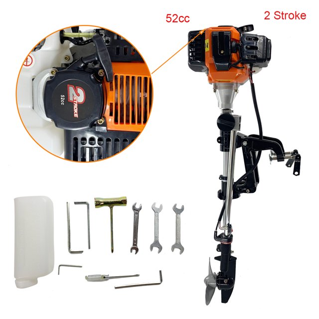 3HP 52CC Outboard Motor 2 Stroke Gas Fishing Boat Engine with Water