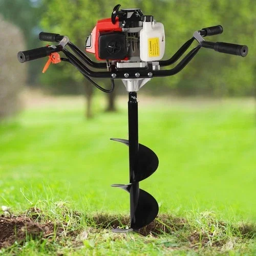 3HP 63cc EPA Gas Earth 2 Man Post Hole Digger Machine 7500rpm + 8" Auger Bit