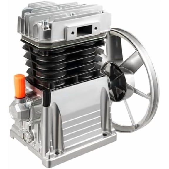 3HP Air Compressor Pump, 2.2KW Piston Twin Cylinder Air Compressor Head Pump Aluminum Oil Lubricated Pump, 850r/min Screws and Air Compressor Head, Air Tool Piston Compressor$$Tools & Hardware Other