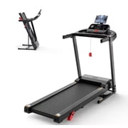 3HP Folding Treadmill for Home, 9% Manual Incline, 64 Programs, Smart App Control, 300 lbs Capacity, Quiet & Shock Absorption