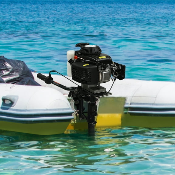 3HP Outboard Motor - 4-Stroke, Wind Cooling, Durable Aluminum Engine for Fishing & Outdoor Adventures, Fits Boats 6.56-9.84ft