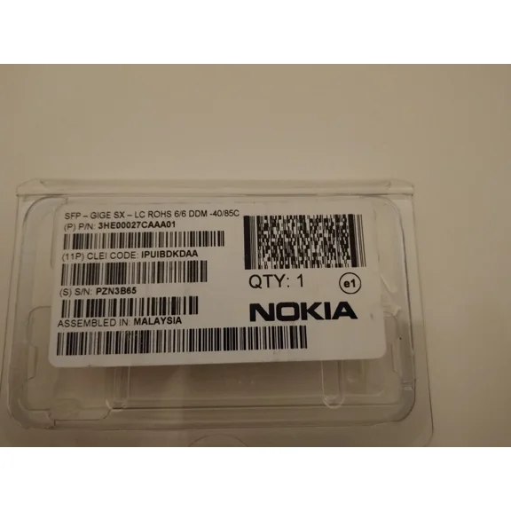 3He00027Caaa01 New Nokia Sfp-Gige Sx-Lc Rohs 6/6 Ddm-40/85C Trasceiver Module
