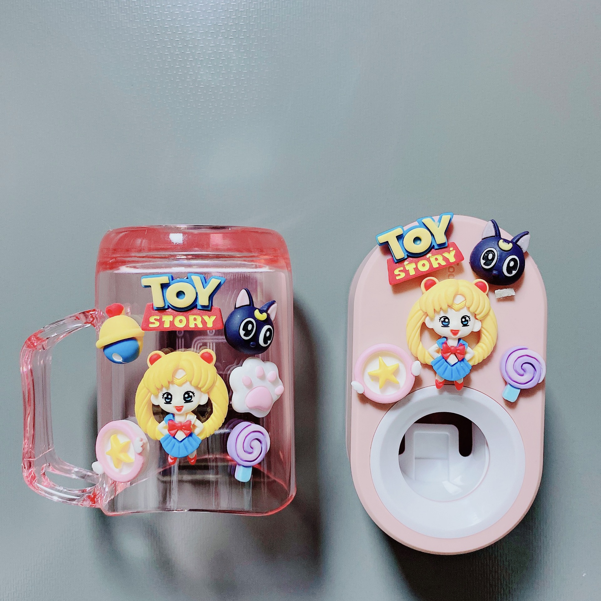 3IN1 Cartoon Automatic Toothpaste Dispenser Toothbrush Holder for Kids