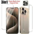 thumbnail image 1 of 3IN1 Front+Back+Lens Tempered Glass Film For iPhone 15 13 12 11 14 Pro Max Screen Protector For iPhone XS Max XR 8 7 14 15 Plus For iPhone 13 ProMax 1PCS, 1 of 5