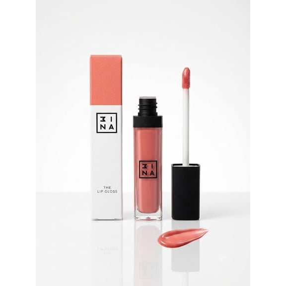 3INA The Lip Gloss 107 Nude Peach Hydrating High Shine Lip Gloss 0.20 fl oz