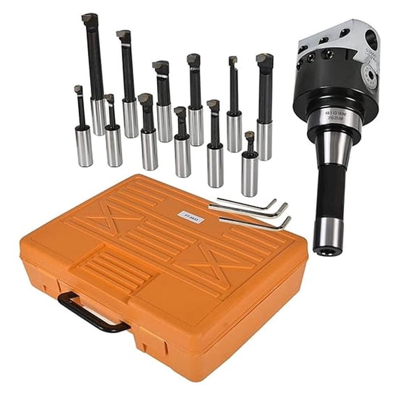 3In Boring Head R8 Shank 12-Pack 3/4In Carbide Boring Bar Set Milling