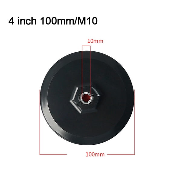 3Inch 4Inch Rubber Backing Pad M10 M14 Thread Polishing Disc For Angle Grinder