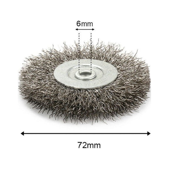 3Inch Flat Crimped Stainless Steel Wire Wheel Brush For Angle Grinder 1/4In Bore YIWEI