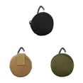 thumbnail image 1 of 3Inch Zipper Sports Outdoor Headphone Bag Hanging Keychain Round Mini Coin Purse Dog Treat Pouch Portable Earbud Storage Case Travel Organization Nylon Material 3PC, 1 of 8