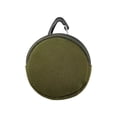 thumbnail image 1 of 3Inch Zipper Sports Outdoor Headphone Bag Hanging Keychain Round Mini Coin Purse Dog Treat Pouch Portable Earbud Storage Case Travel Organization Nylon Material 1PC, 1 of 4