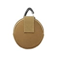 thumbnail image 1 of 3Inch Zipper Sports Outdoor Headphone Bag Hanging Keychain Round Mini Coin Purse Dog Treat Pouch Portable Earbud Storage Case Travel Organization Nylon Material 1PC, 1 of 4